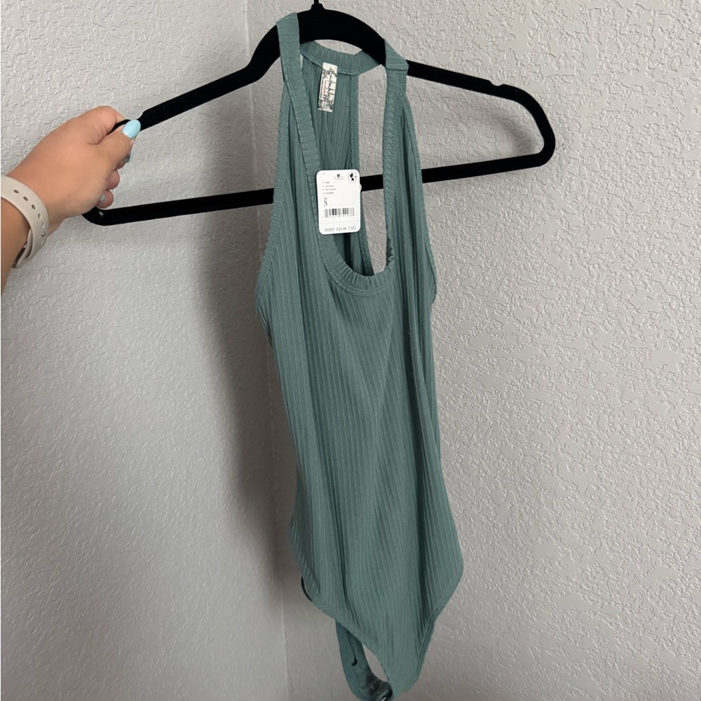 Free People Green Bodysuit NWT